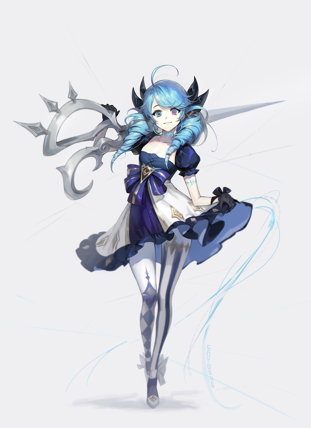 dress, pantyhose, skirt_lift, soyoong_jun, weapon