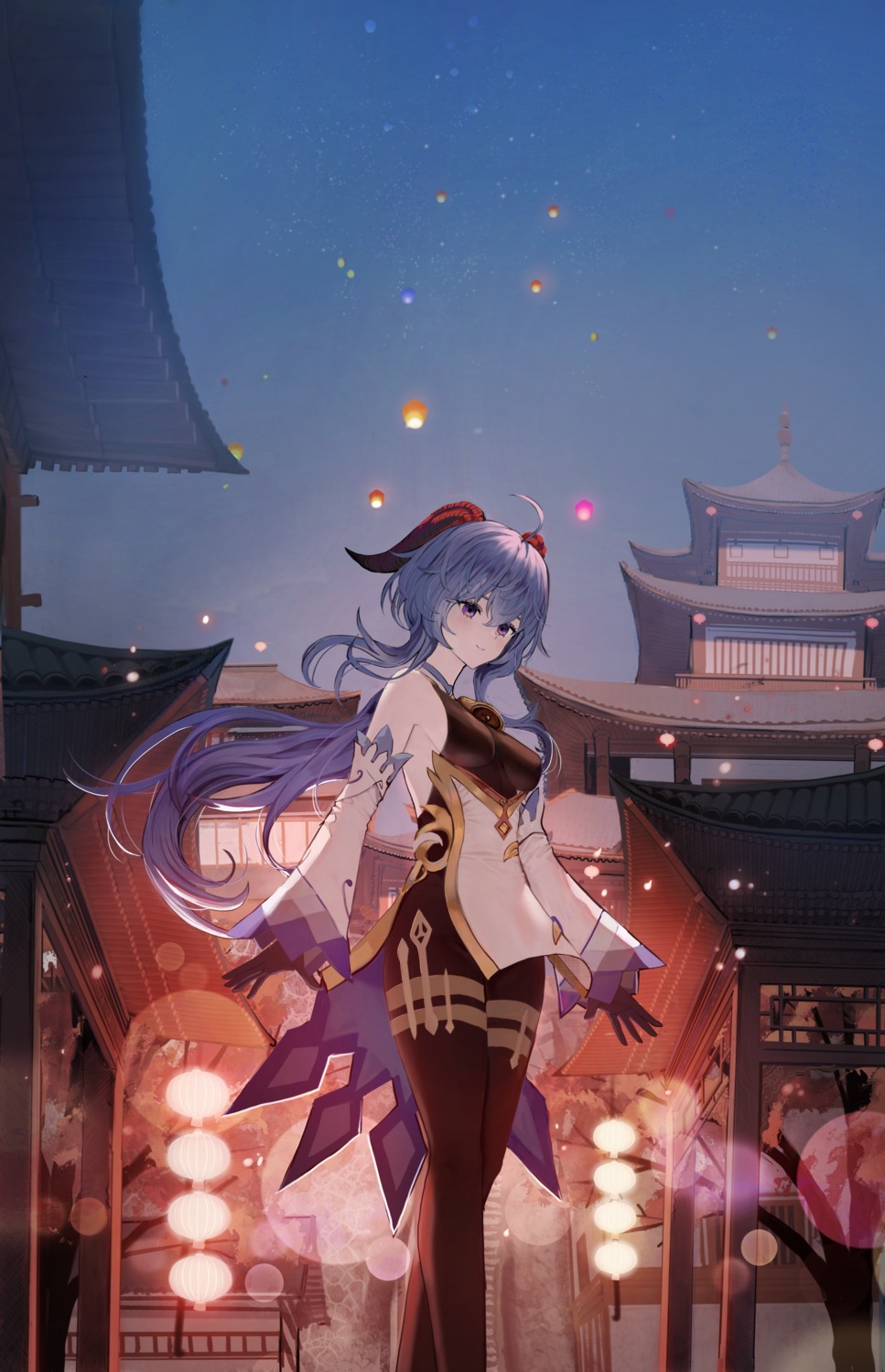 ah_(pixiv62888100), asian_clothes, ganyu, genshin_impact, horns