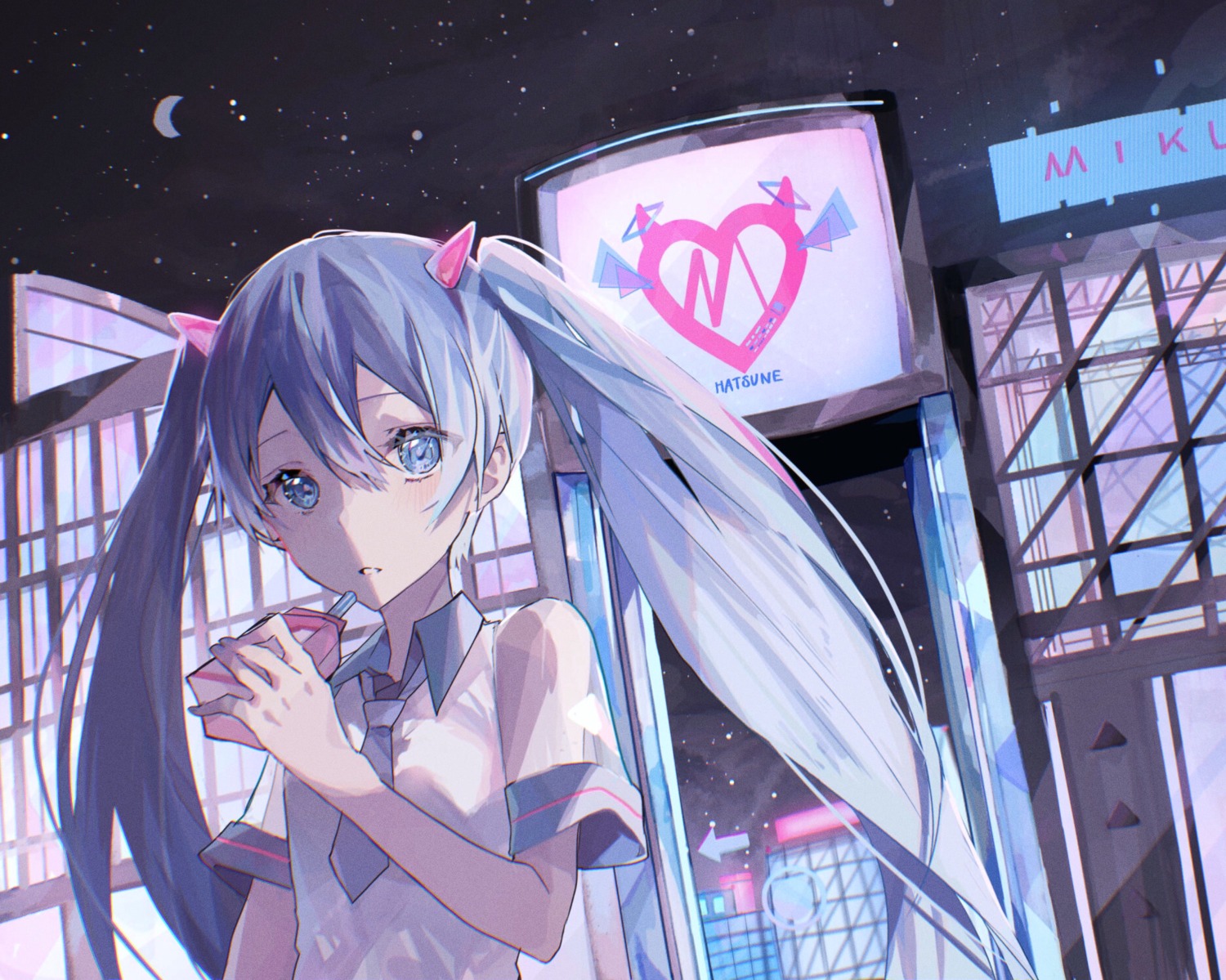 hatsune_miku, horns, see_through, sonna_banana, vocaloid