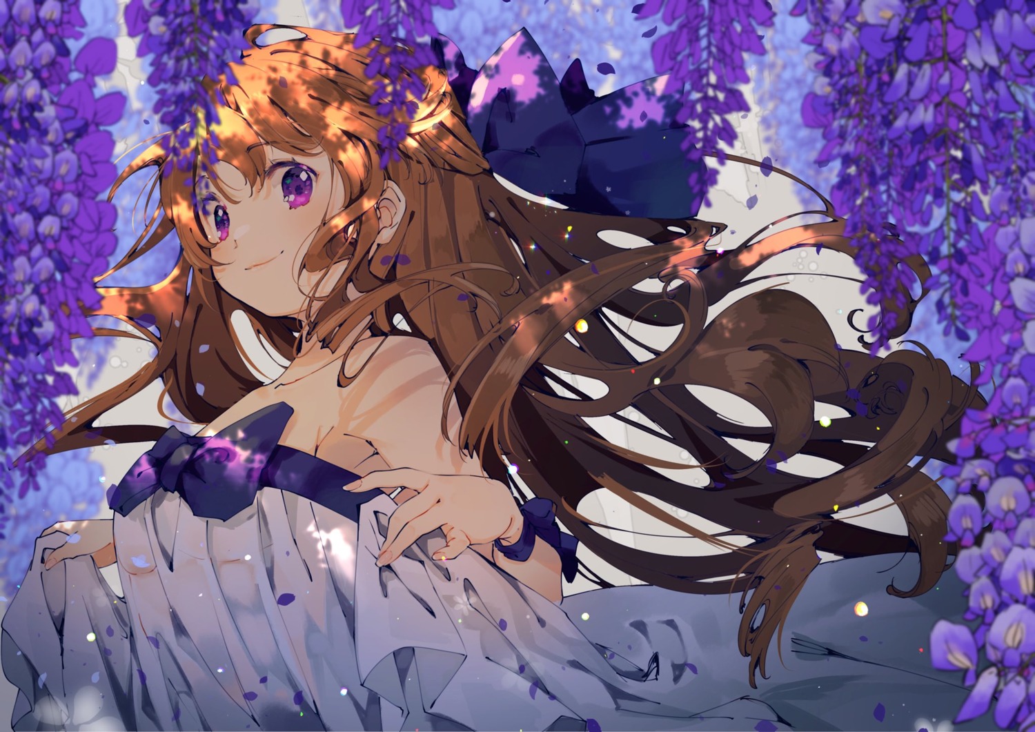 lingerie, nachoz_(nachozart), no_bra, see_through, skirt_lift