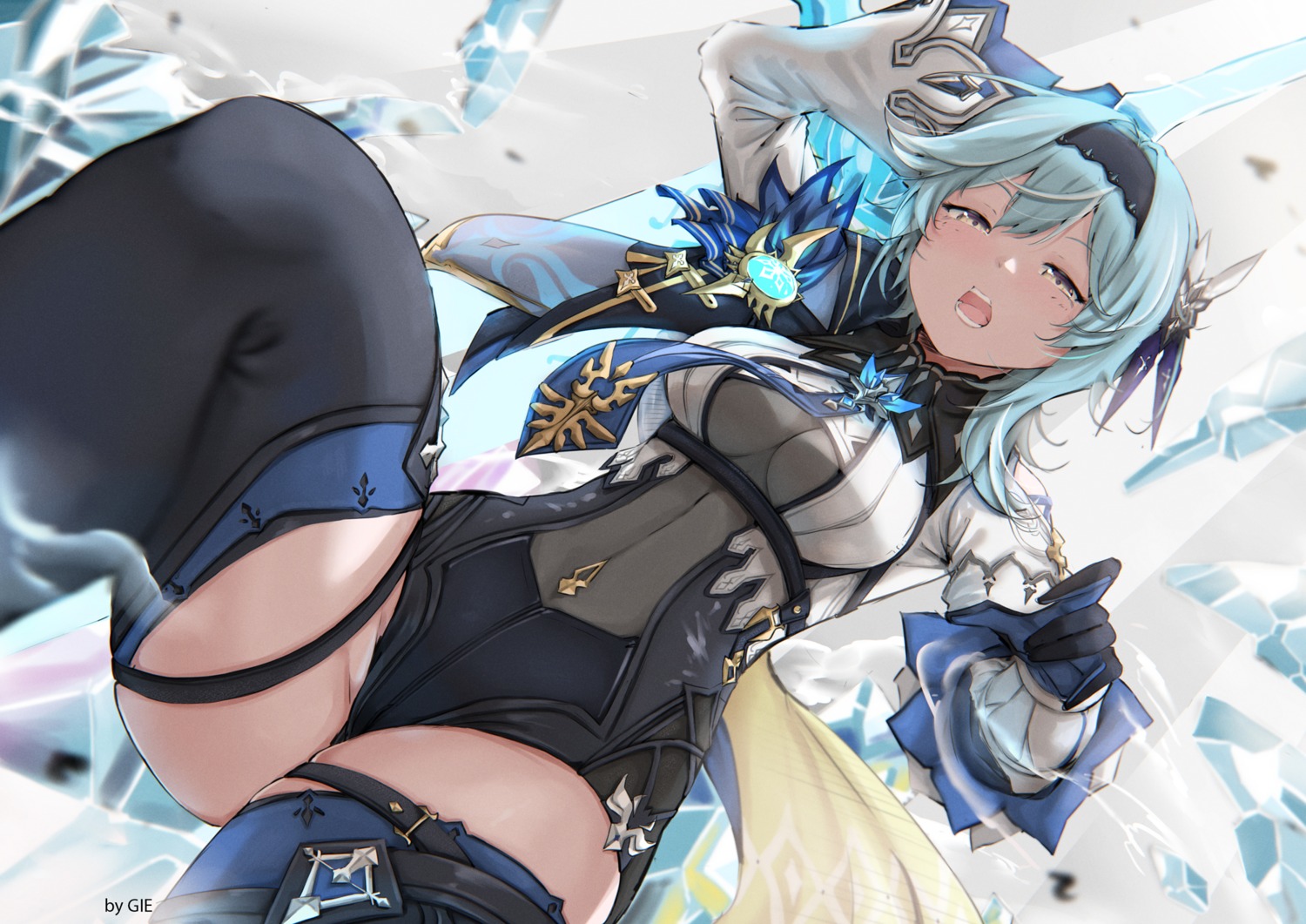 eula, garter, genshin_impact, gie_(gienara), thighhighs