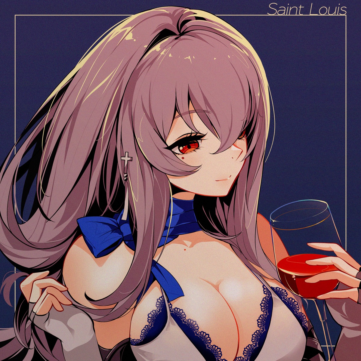 azur_lane, cleavage, no_bra, rabe26k, saint_louis_(azur_lane)