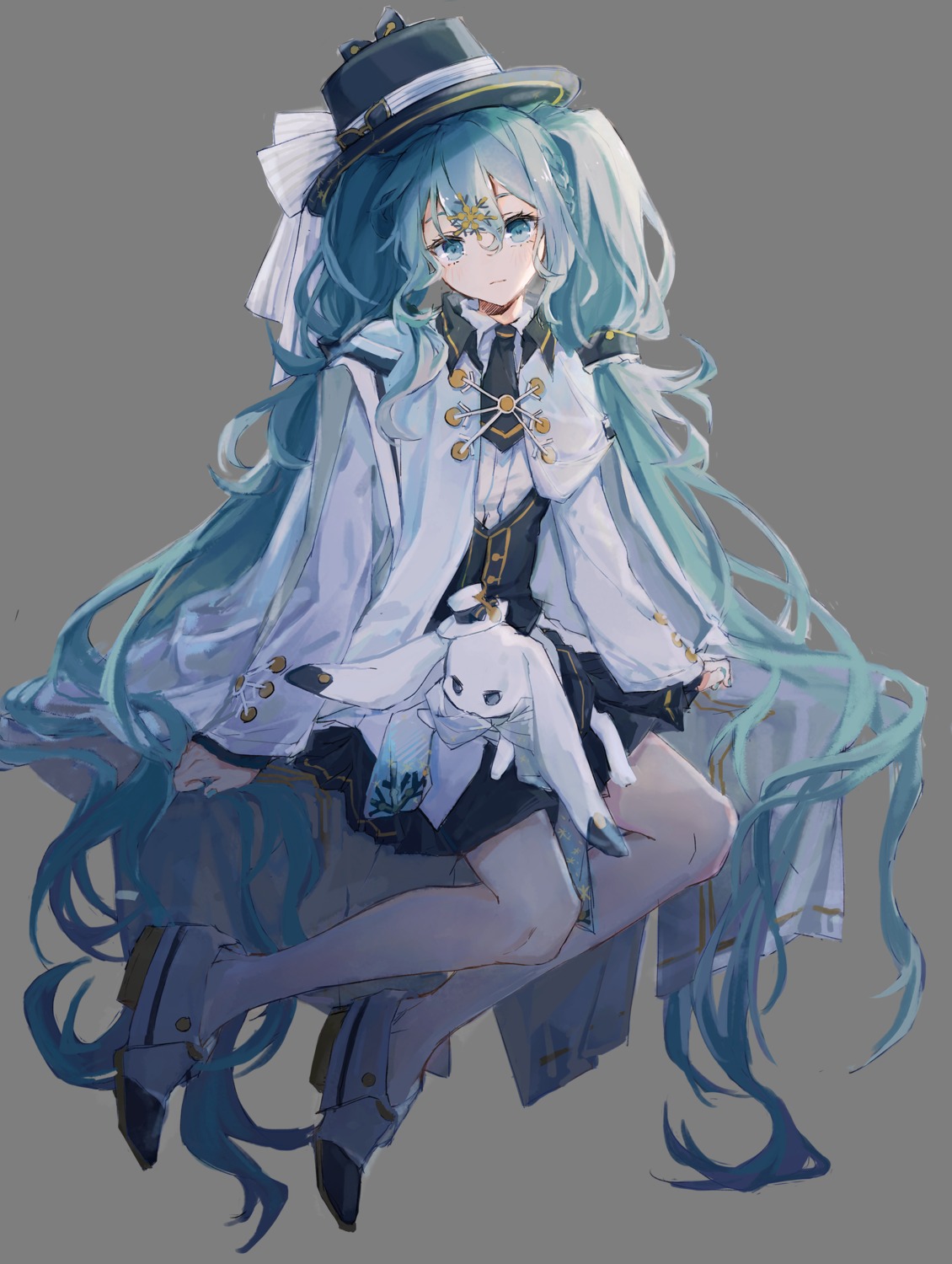 hatsune_miku, michiki_kokuyou, uniform, vocaloid, yuki_miku