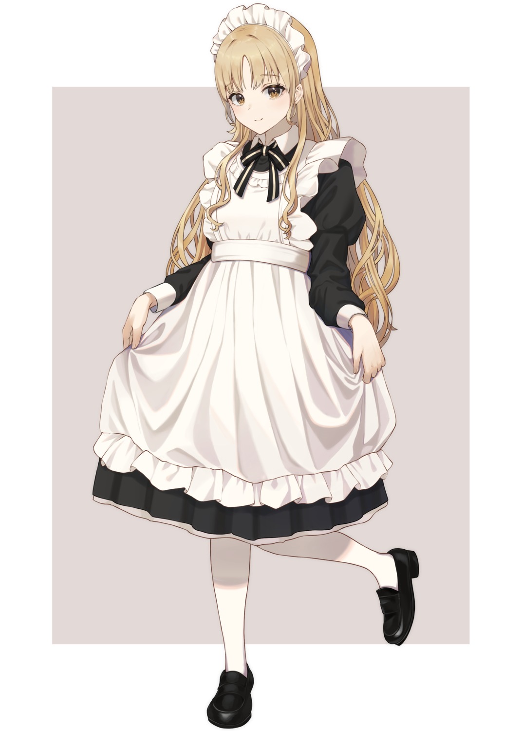 irise, maid, nijisanji, nijisanji_seeds, pantyhose, sister_claire, skirt_lift
