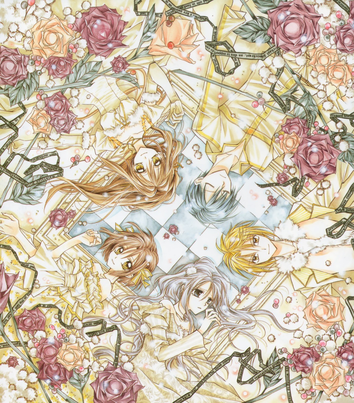 amamiya_ushio, ichinomiya_yoshitaka, otomiya_haine, shinshi_doumei_cross, tanemura_arina, tougu_takanari, trap, tsujimiya_maguri