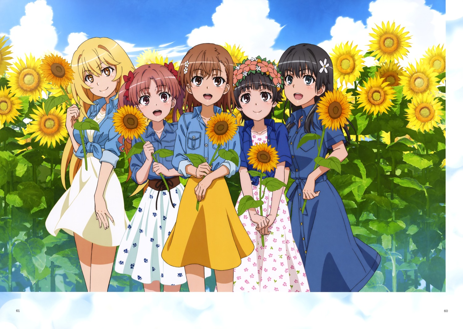 dress, misaka_mikoto, saten_ruiko, shirai_kuroko, shokuhou_misaki, summer_dress, toaru_kagaku_no_railgun, toaru_majutsu_no_index