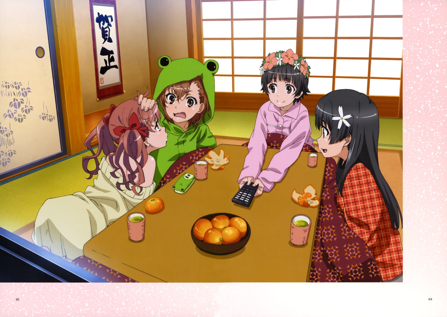 dress, misaka_mikoto, pajama, saten_ruiko, shirai_kuroko, sweater, toaru_kagaku_no_railgun, toaru_majutsu_no_index