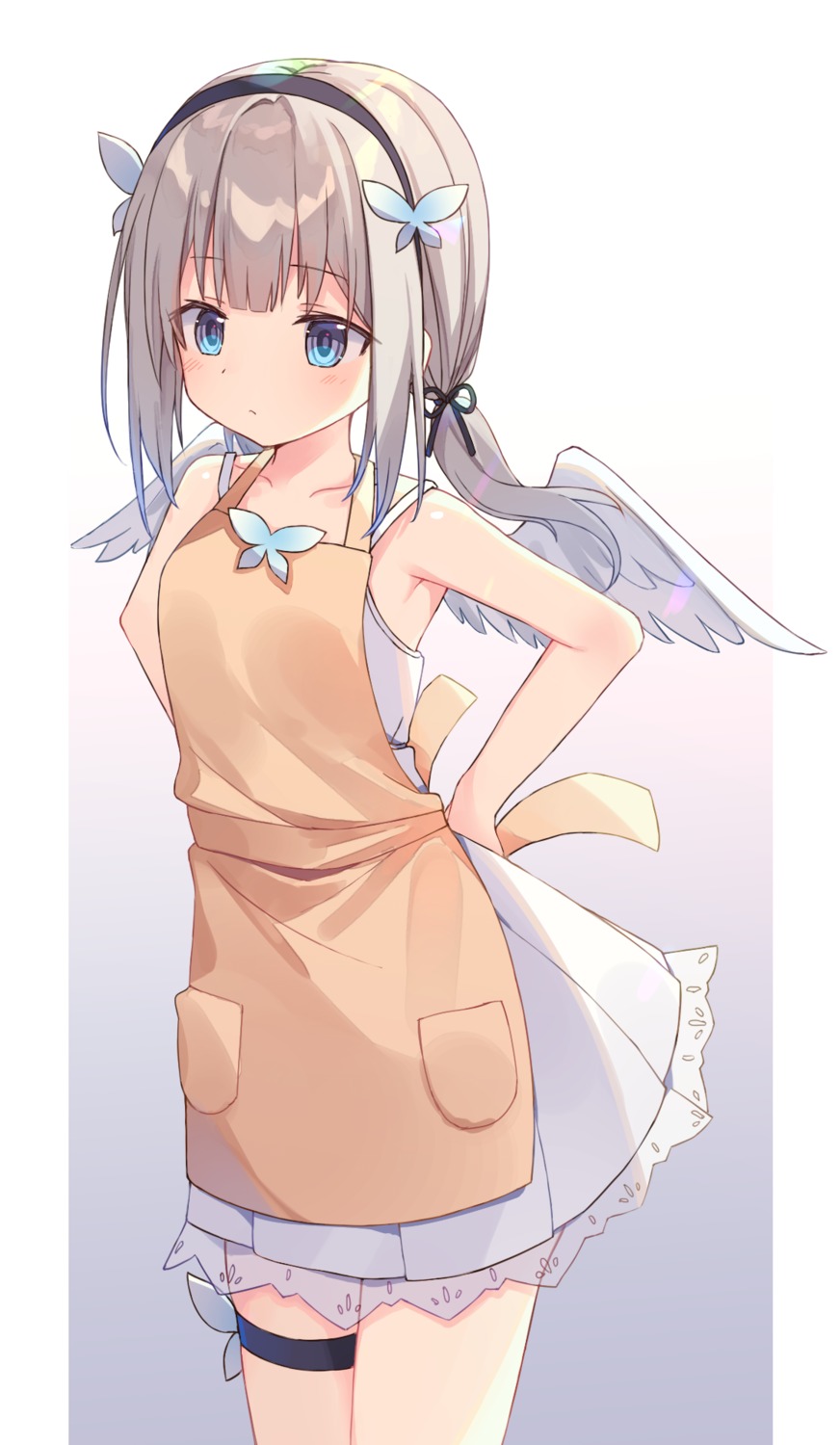 angel, dress, garter, summer_dress, wings, zoirun