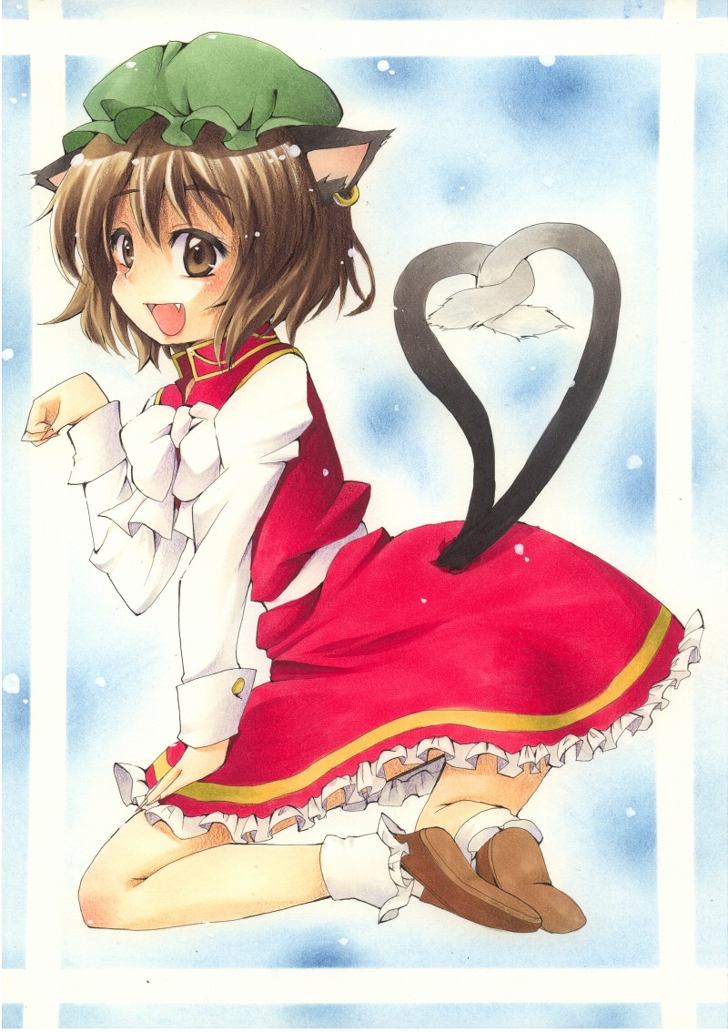 animal_ears, chen, nekomimi, shie, touhou