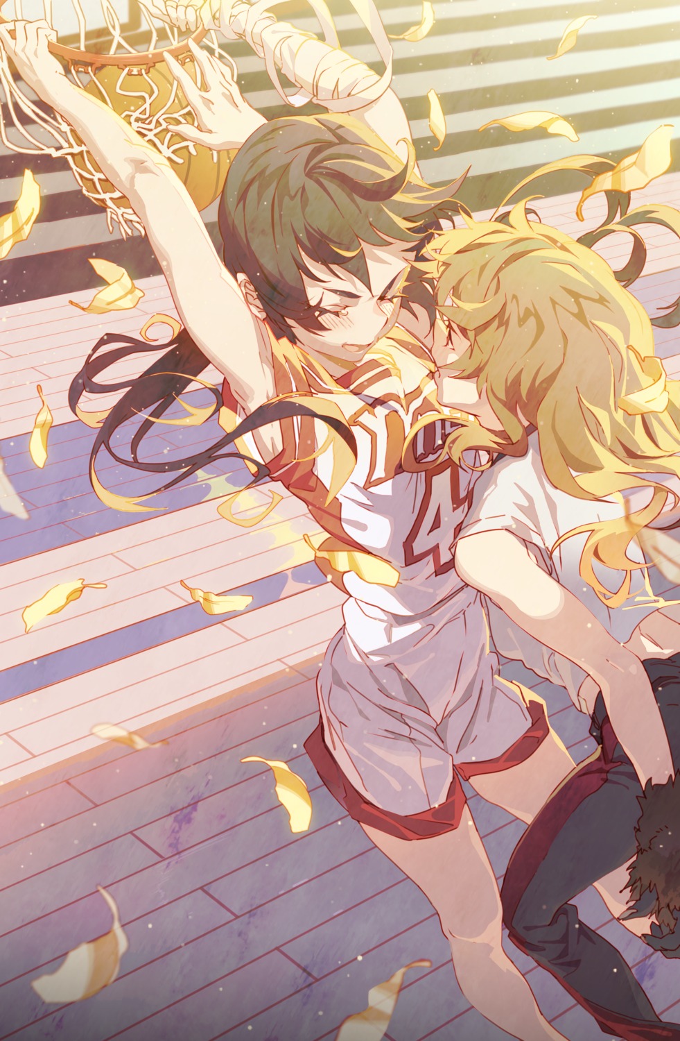 bandages, basketball, gym_uniform, hanamonogatari, hxxg, kanbaru_suruga, monogatari_(series), numachi_rouka