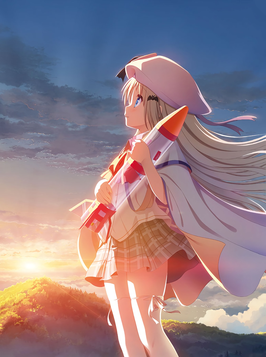 key, kud_wafter, little_busters!, na-ga, noumi_kudryavka, seifuku, skirt_lift, thighhighs