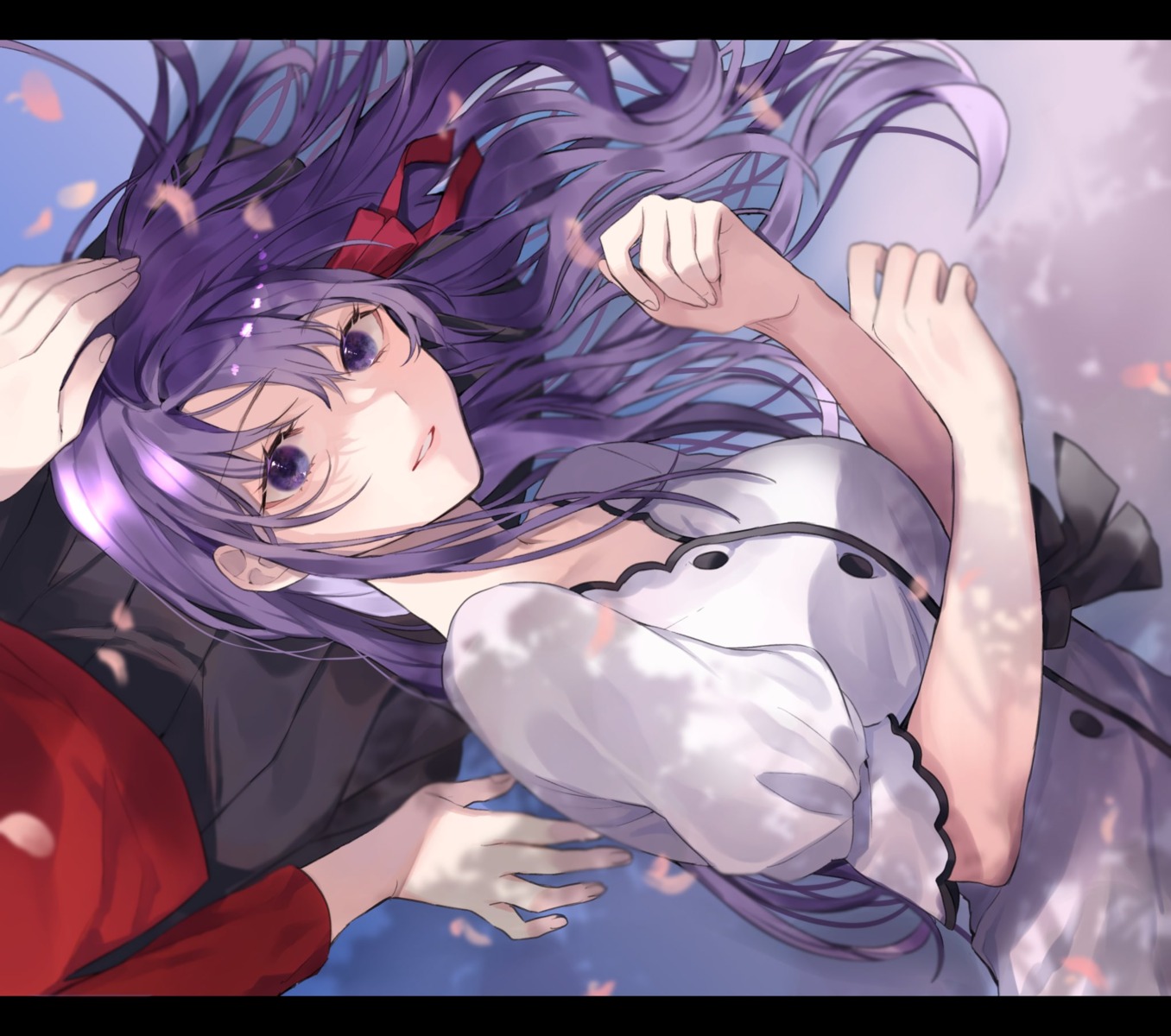 breast_hold, dress, fate/stay_night, matou_sakura, shimatori_(sanyyyy), toosaka_rin
