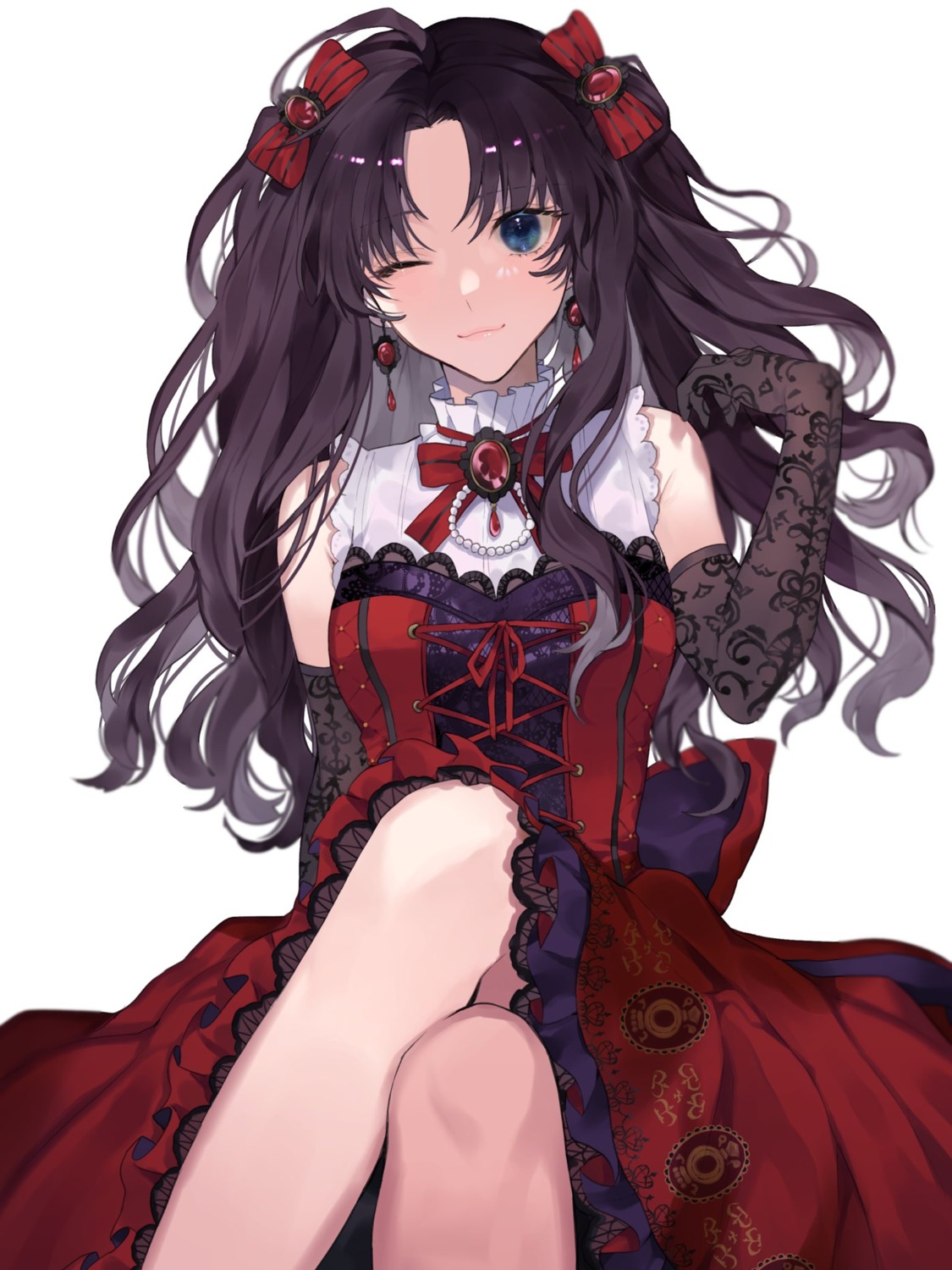 dress, fate/stay_night, shimatori_(sanyyyy), toosaka_rin