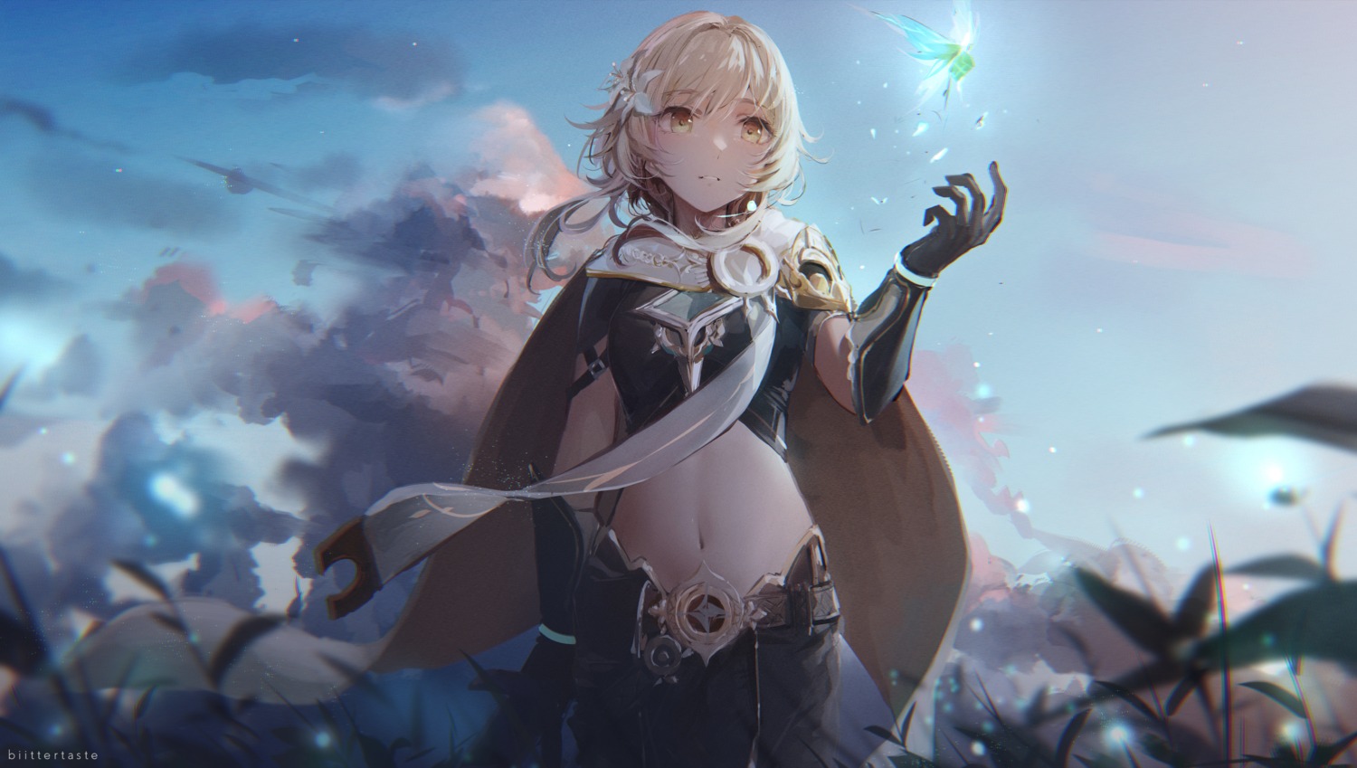 armor, biittertaste, genshin_impact, lumine
