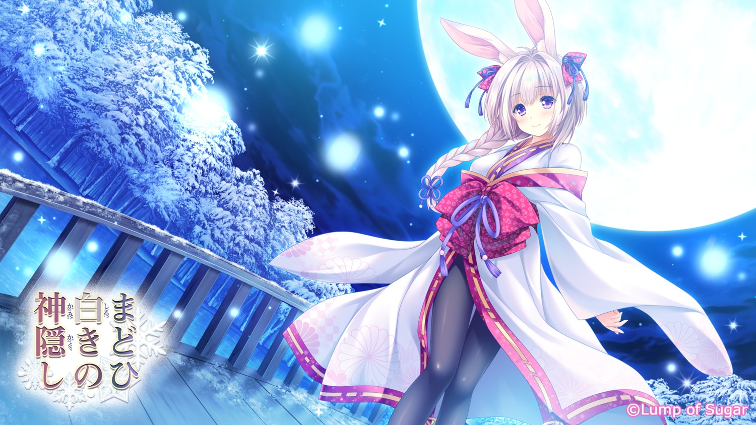 animal_ears, bunny_ears, inashiro_mikoto, japanese_clothes, lump_of_sugar, madohi_shiroki_no_kamikakushi, moekibara_fumitake, pantyhose, wallpaper