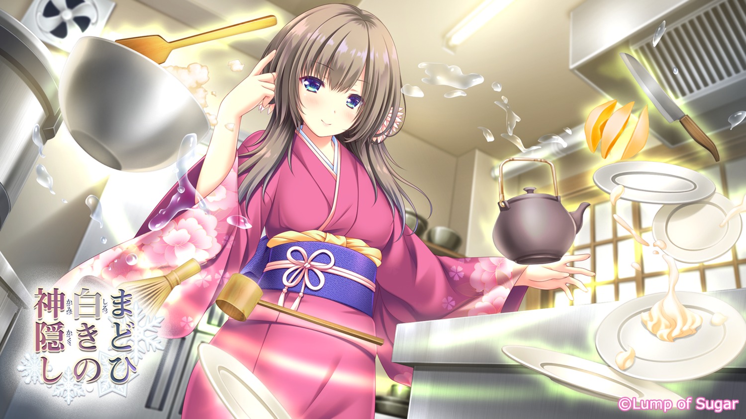 kimono, lump_of_sugar, madohi_shiroki_no_kamikakushi, moekibara_fumitake, tsukumo_chiyo, wallpaper