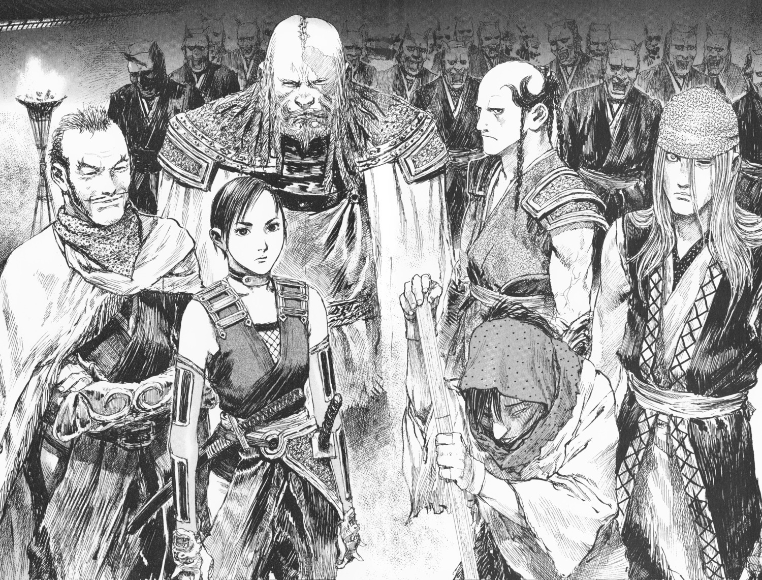 blade_of_the_immortal, monochrome, samura_hiroaki