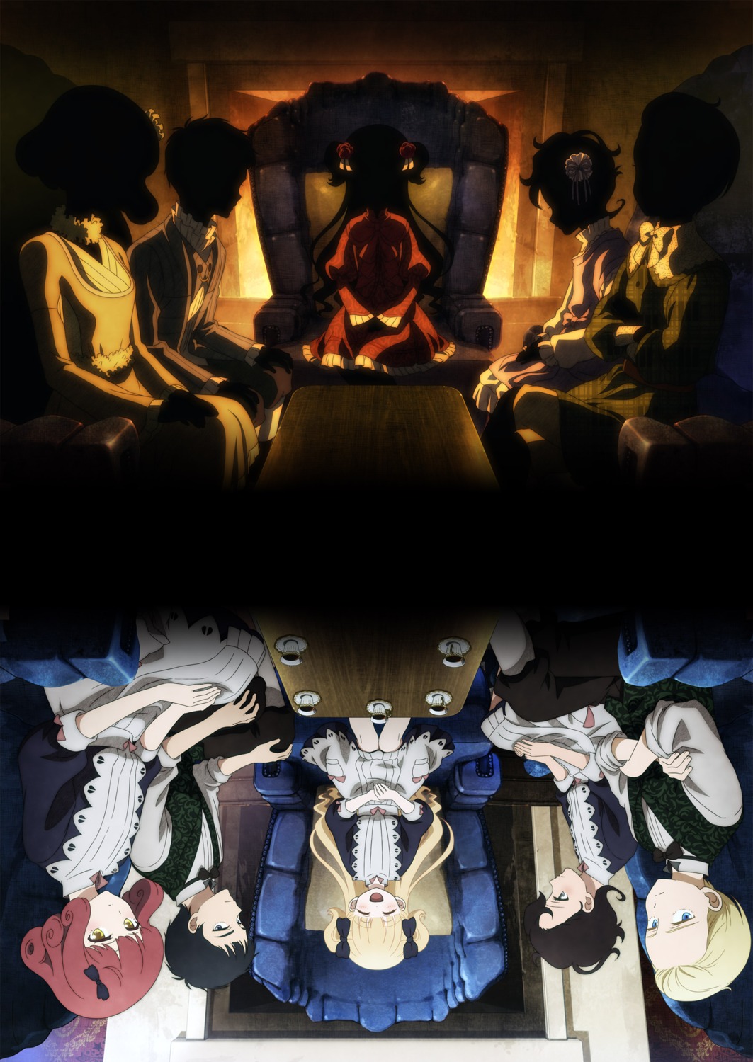 dress, emilico, john_shadow, kate_shadow, lou_(shadows_house), louise_shadow, patrick_shadow, ricky_(shadows_house), rum_(shadows_house), shadows_house, shaun_(shadows_house), shirley_shadow, silhouette, tagme