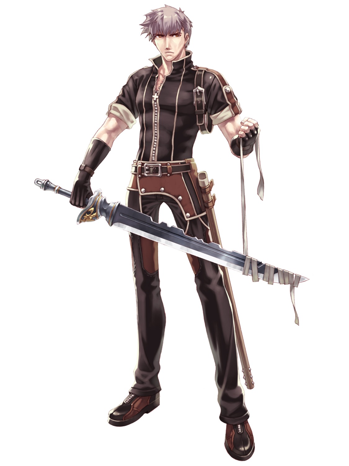 bandages, blazing_souls, hirano_katsuyuki, male, naiz, sword