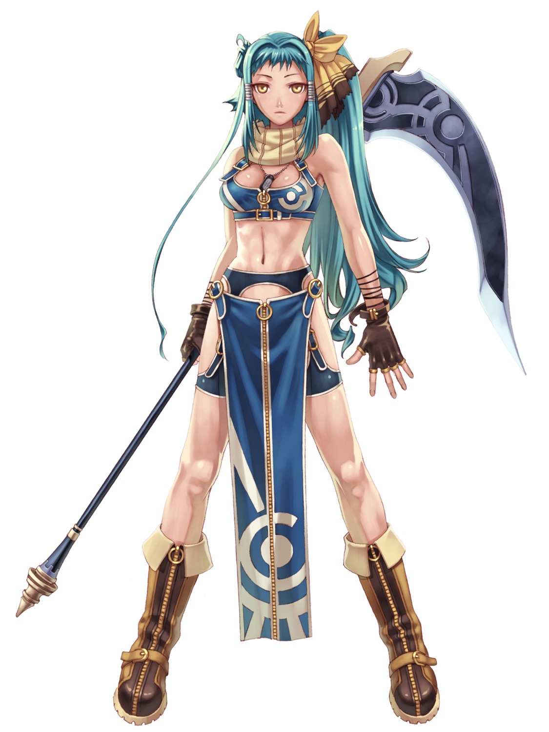 bikini_top, blazing_souls, carla_(blazing_souls), cleavage, garter_belt, hirano_katsuyuki, stockings, swimsuits