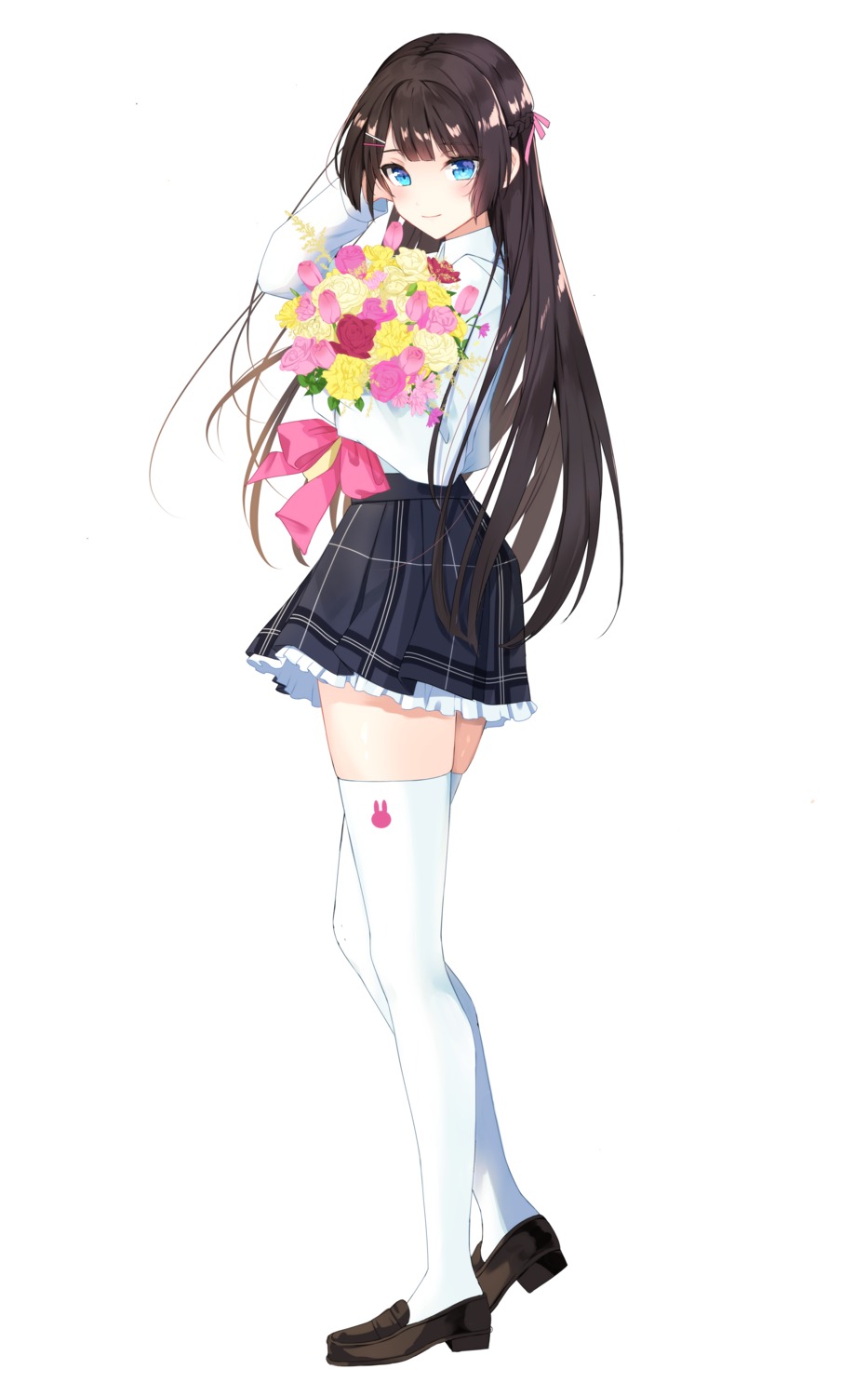 goroo_(eneosu), nijisanji, seifuku, thighhighs, tsukino_mito