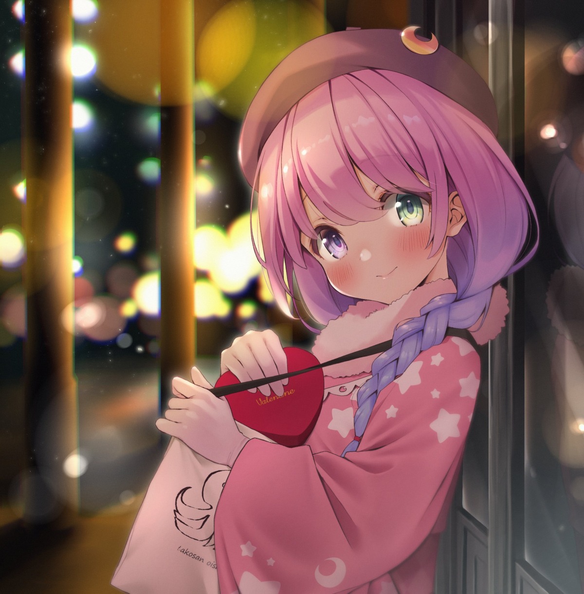 heterochromia, himemori_luna, hololive, makinan, valentine