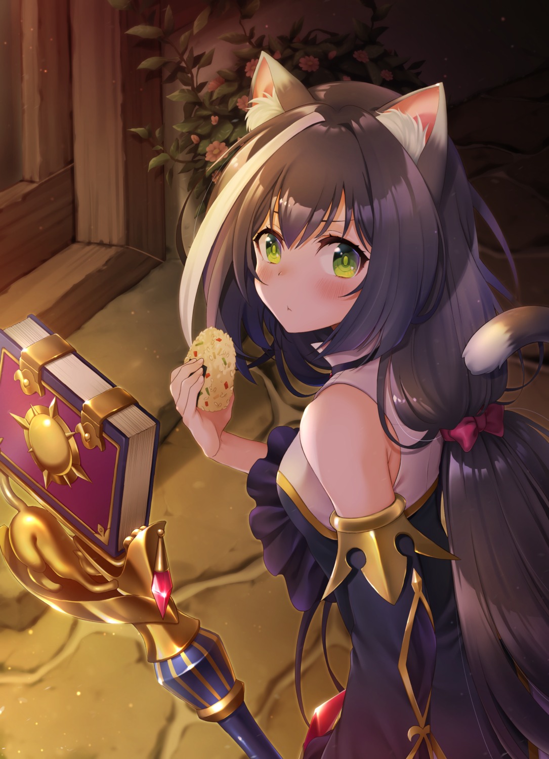 animal_ears, karyl_(princess_connect), makinan, nekomimi, princess_connect!, princess_connect!_re:dive, tail, weapon