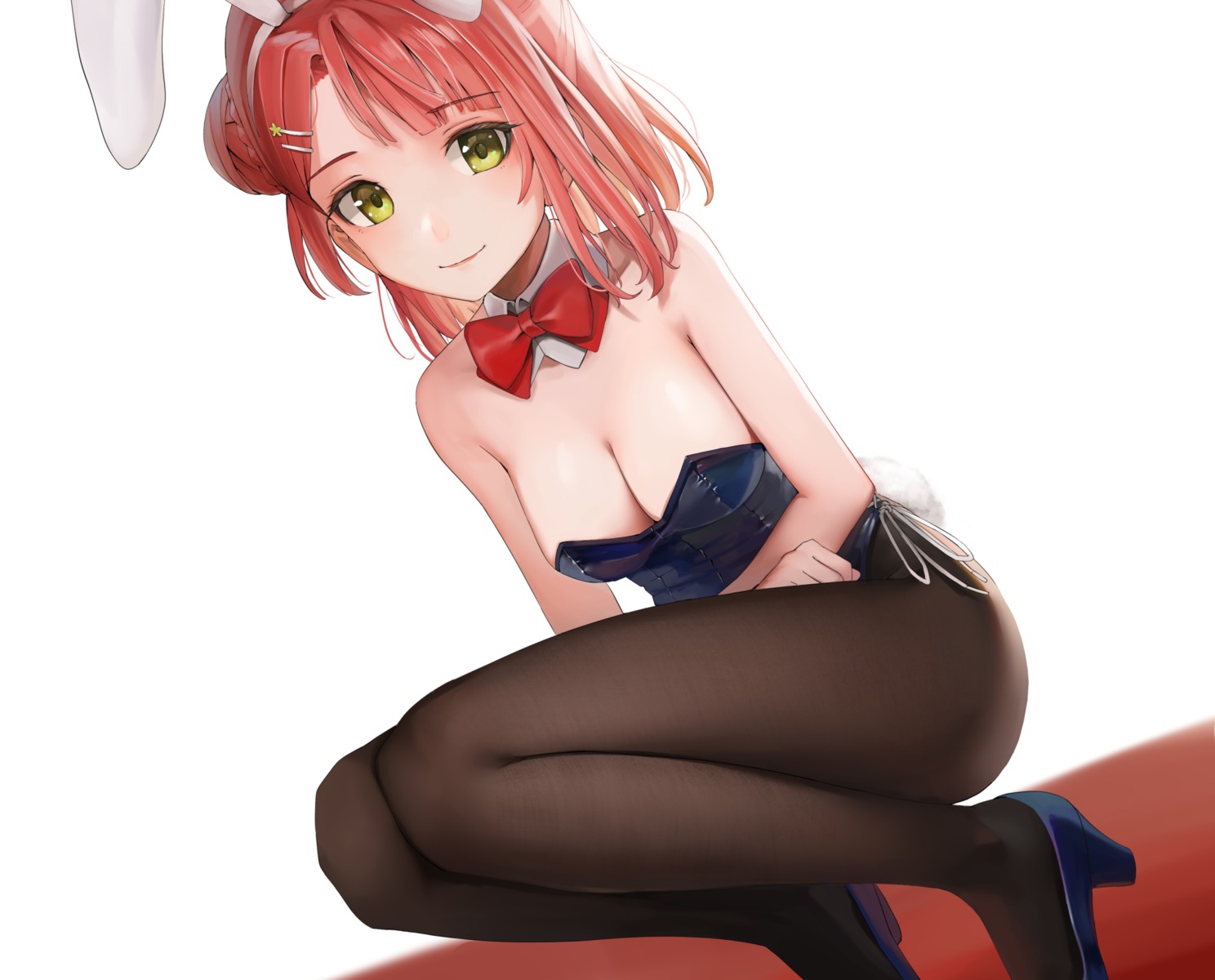 animal_ears, bunny_ears, bunny_girl, heels, love_live!_(series), love_live!_nijigasaki_gakuen_school_idol_doukoukai, no_bra, pantyhose, sunga2usagi, tail, uehara_ayumu