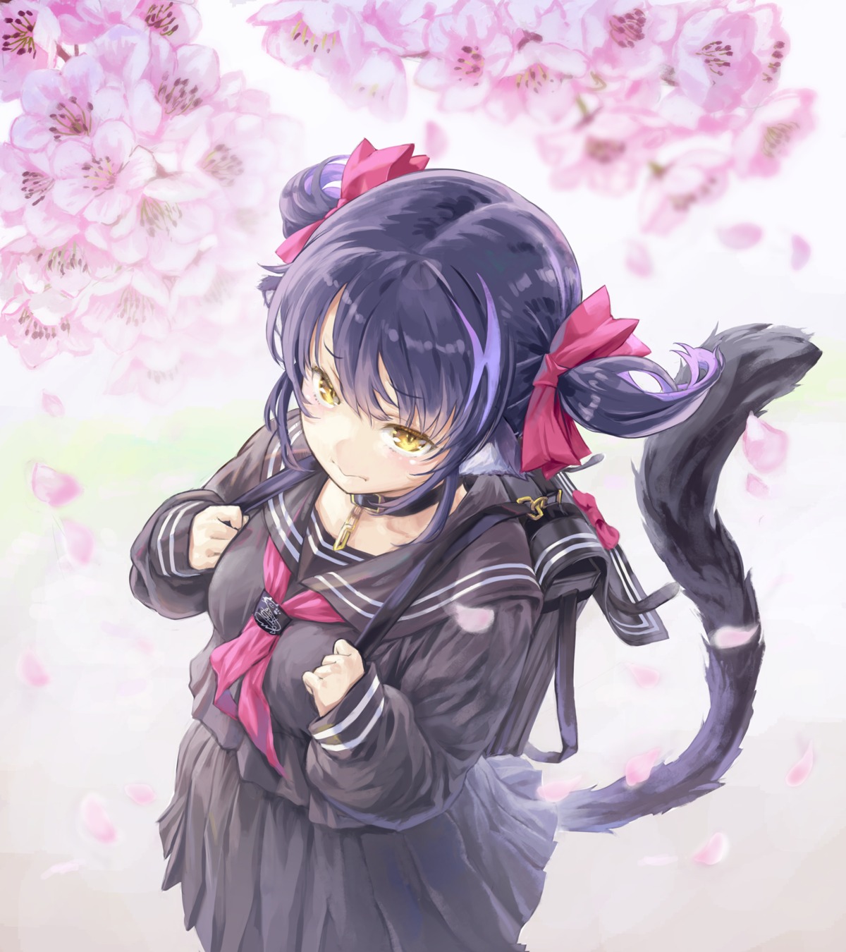 animal_ears, kuroike_momimi, mimi_ch., nekomimi, ore_p_1gou, seifuku, tail