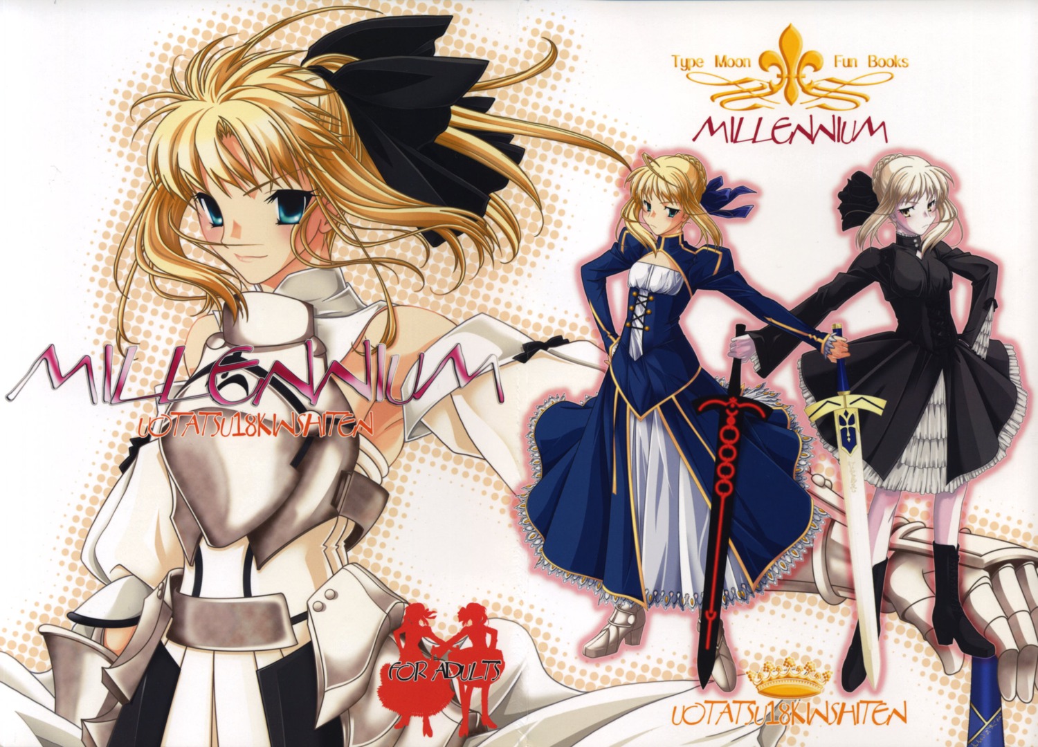 artoria_pendragon_(fate), artoria_pendragon_alter_(fate), fate/stay_night, fujimori_saya, sword, uotatsu18kinshiten