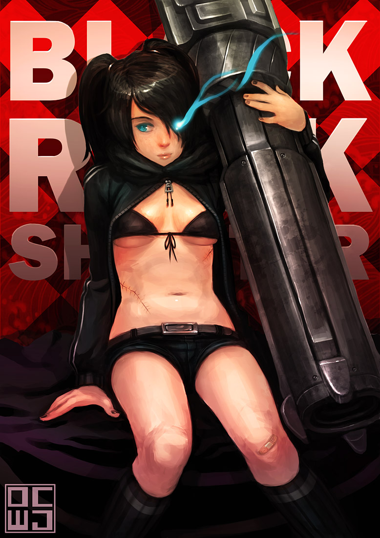 bikini_top, black_rock_shooter, black_rock_shooter_(character), dcwj, swimsuits, vocaloid