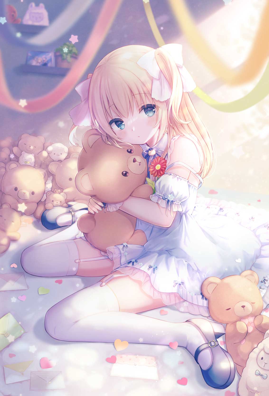 dress, emori_el, emori_miku_project, heels, kon_hoshiro, see_through, skirt_lift, stockings