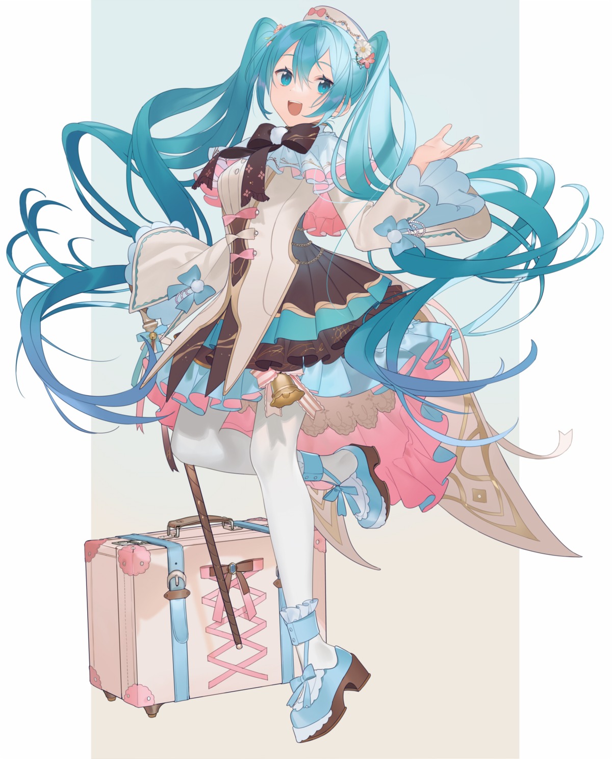 dress, hatsune_miku, heiwa_(murasiho), pantyhose, vocaloid