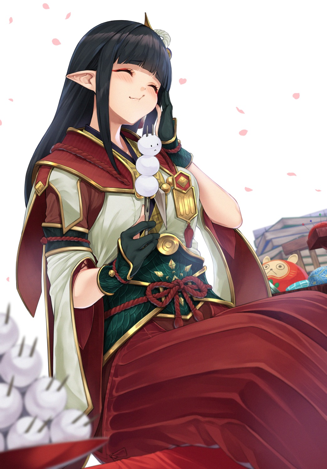hinoa, japanese_clothes, monster_hunter, monster_hunter_rise, pointy_ears, yuuki_shin