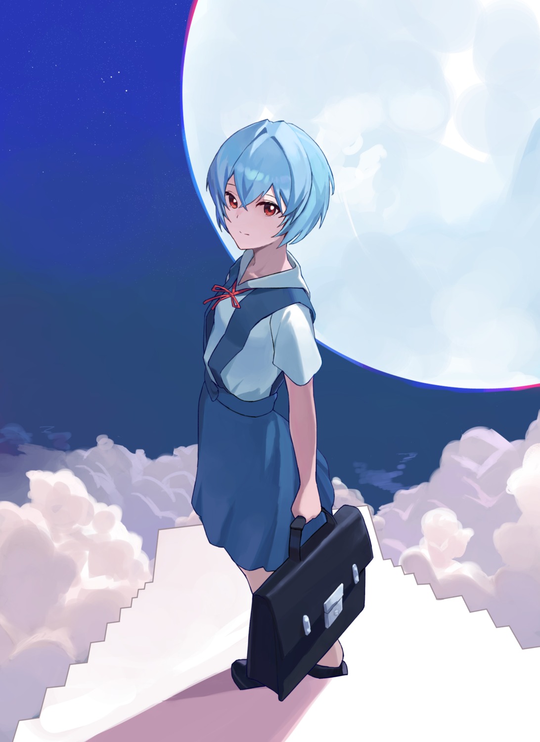 ayanami_rei, neon_genesis_evangelion, seifuku, starshell