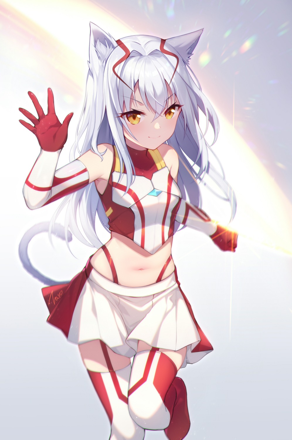 animal_ears, nekomimi, stockings, tail, taro_(ultrataro), thighhighs