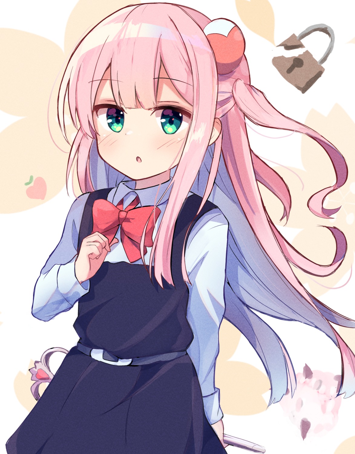 chiyoda_momo, haemori_ako, machikado_mazoku, seifuku, weapon