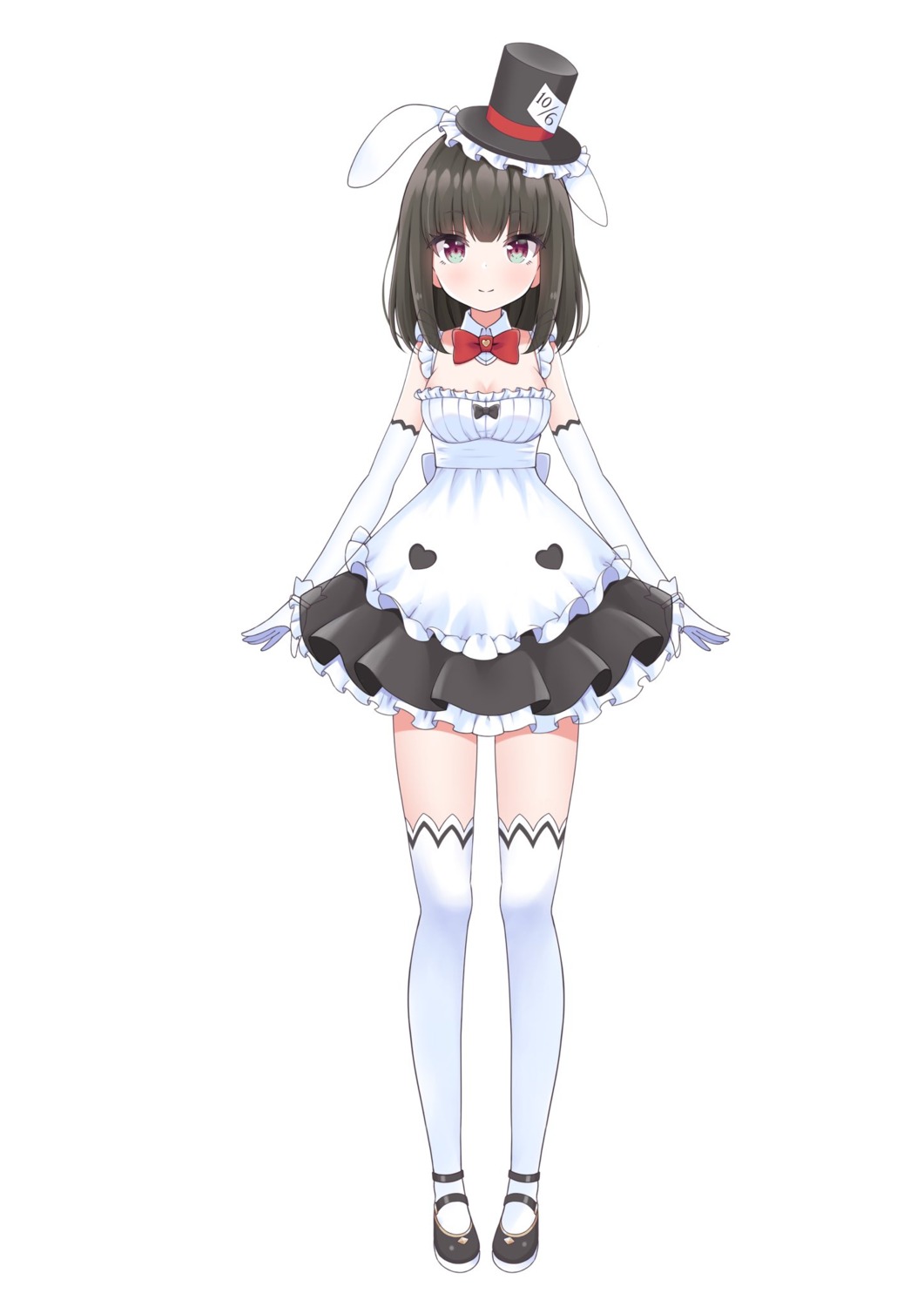 animal_ears, boushiya_elle, bunny_ears, cleavage, maid, masquerade, siragagaga, thighhighs