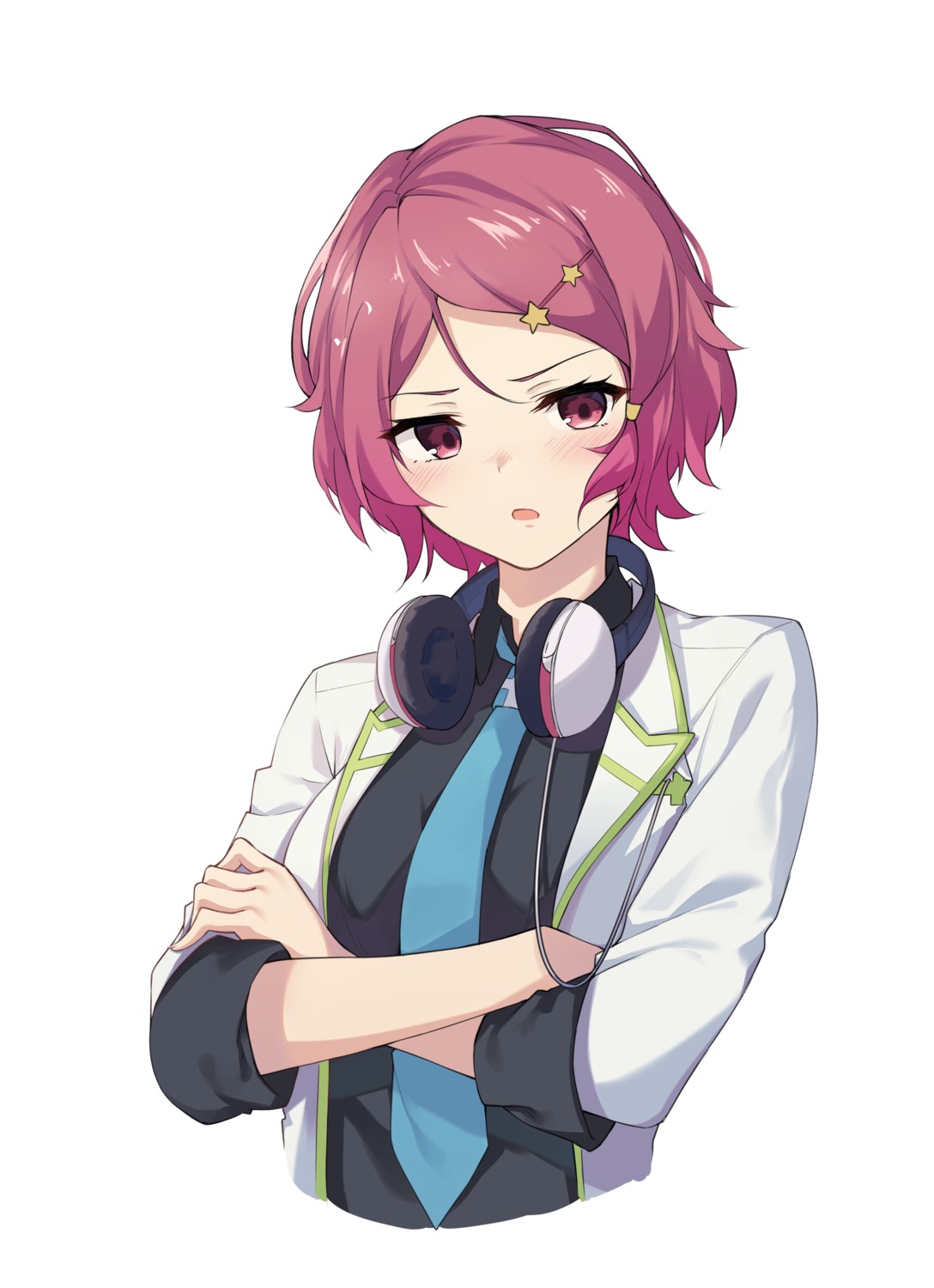 headphones, minase_koito, musaigen_no_phantom_world, seifuku, ziro_(zirorong)