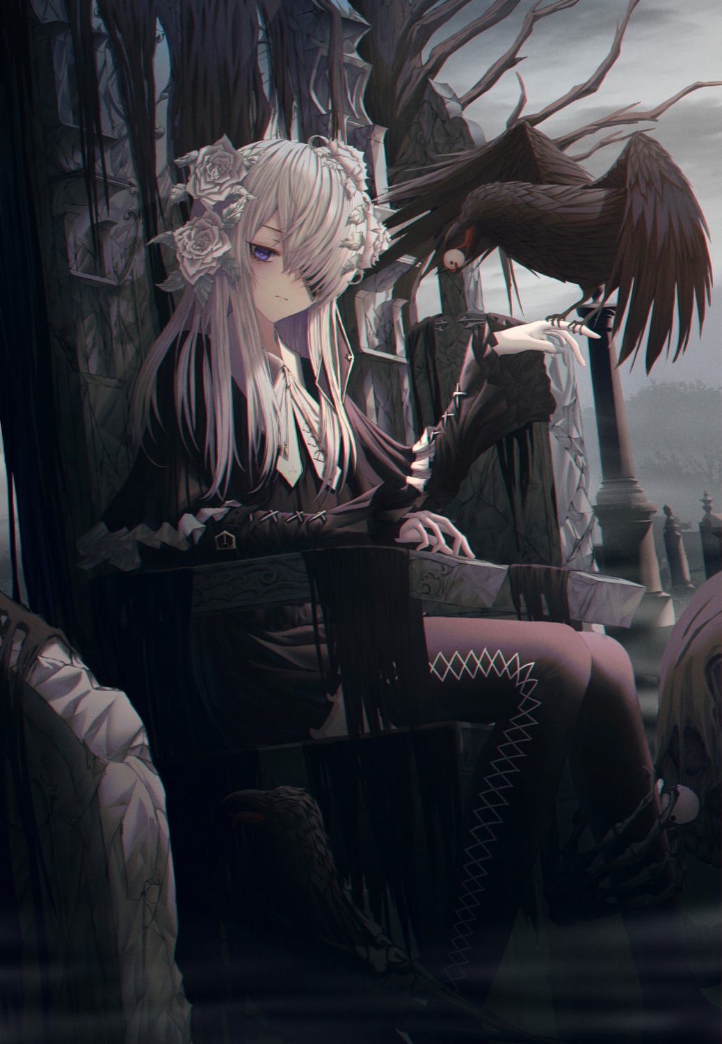 eyepatch, kmj8645885, lolita_fashion, thighhighs