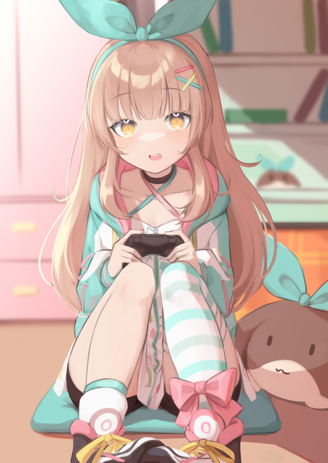 bike_shorts, klaius, thighhighs