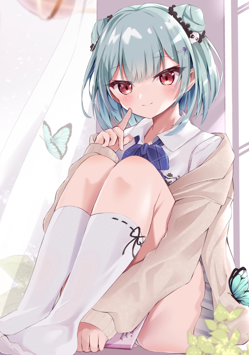gray_ceon, hololive, pantsu, seifuku, skirt_lift, uruha_rushia