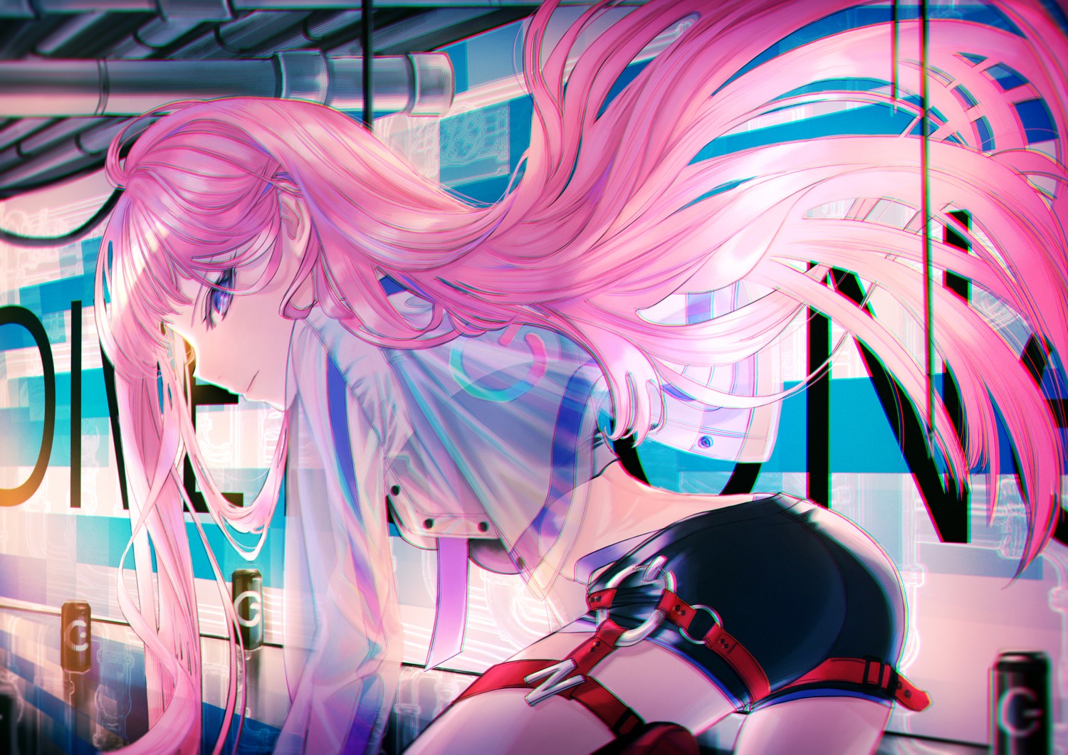 ass, fuyuumikou, garter, see_through, zone_(drink)