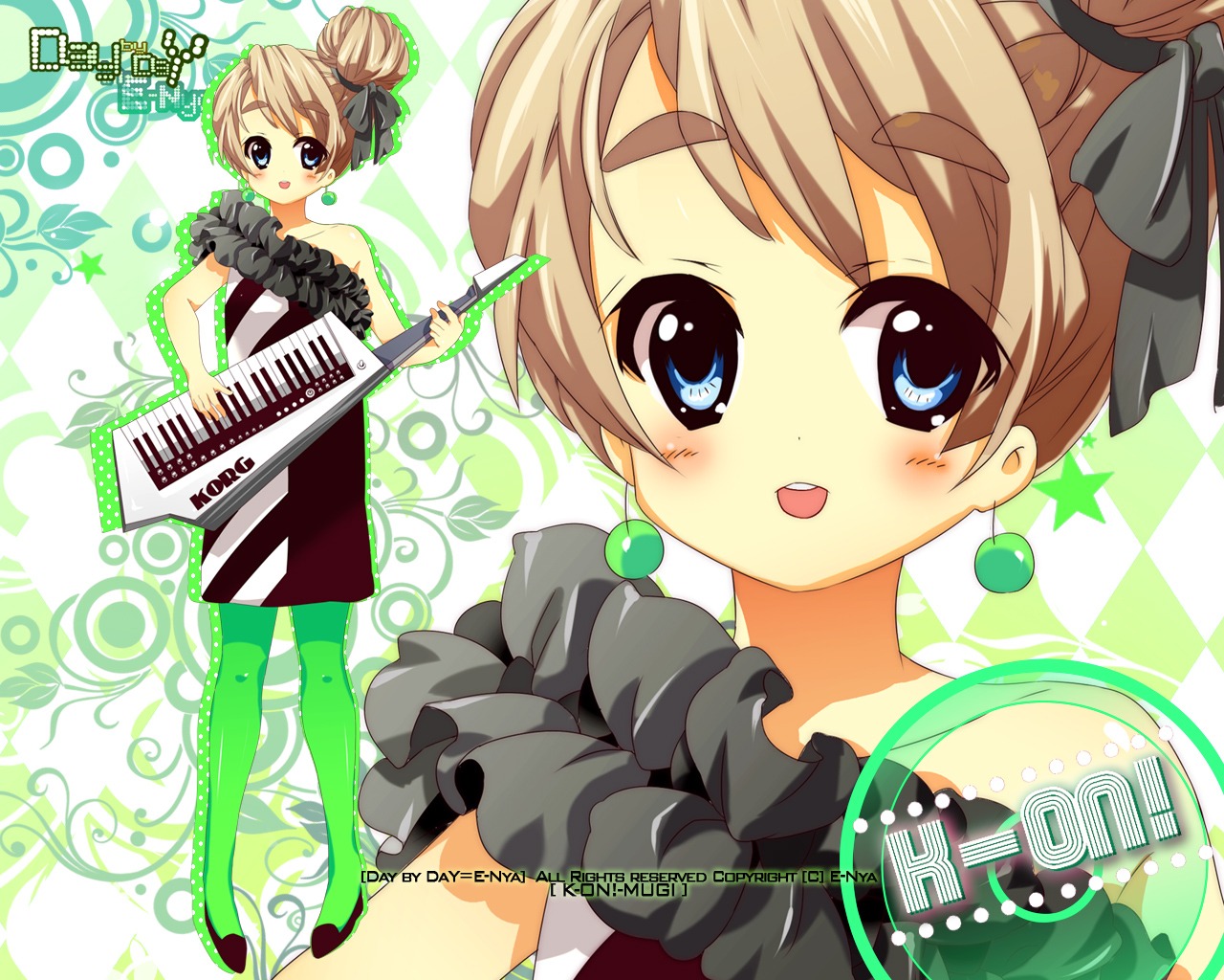 e-nya, k-on!, kotobuki_tsumugi, pantyhose, wallpaper