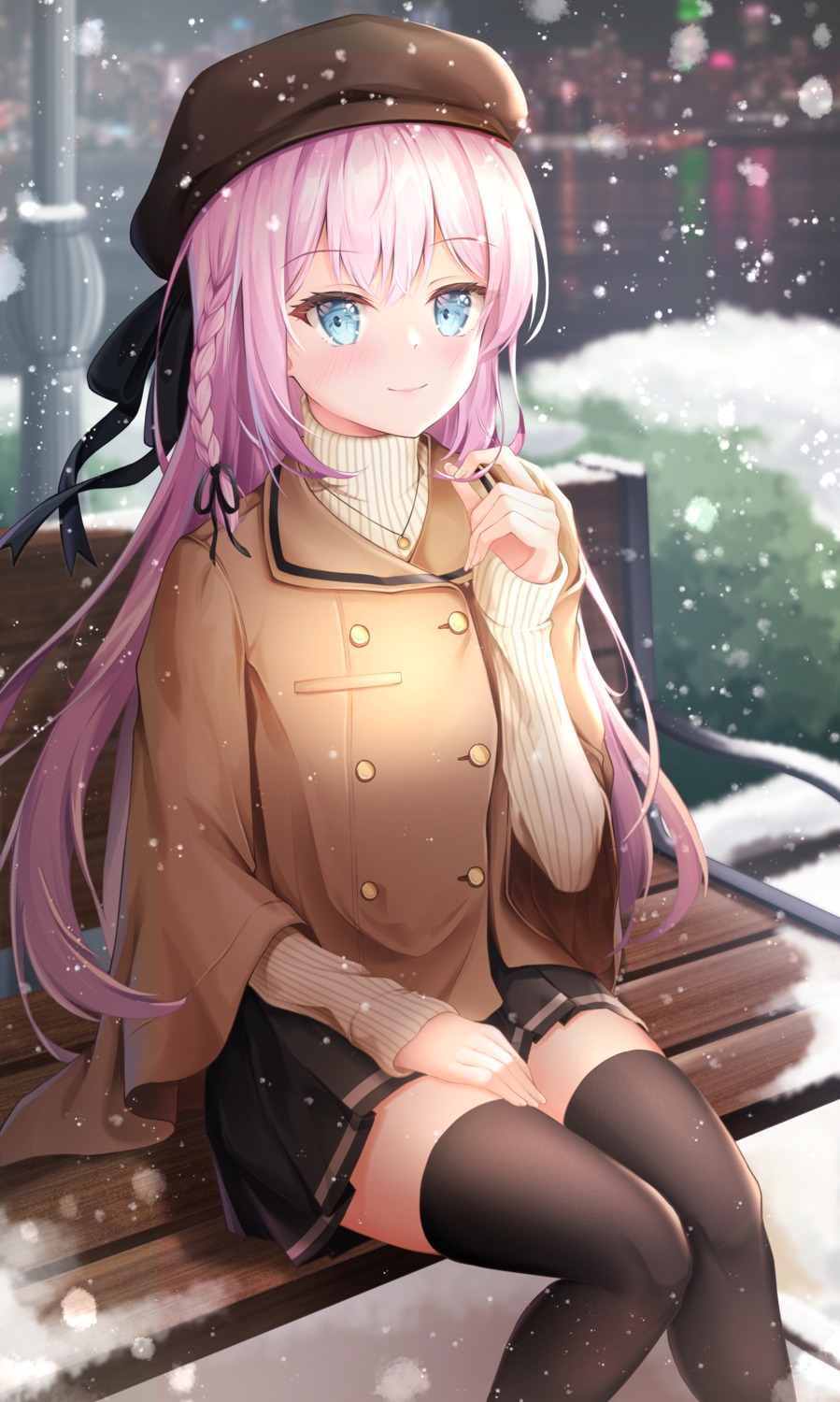 closers, lancheu, seulbi_lee, sweater, thighhighs