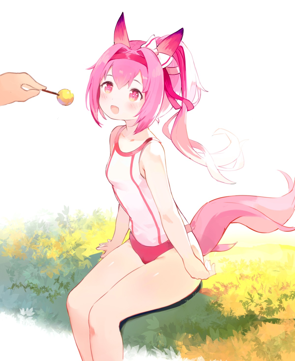 animal_ears, buruma, gym_uniform, haru_urara_(umamusume), leilin, tail, uma_musume_pretty_derby