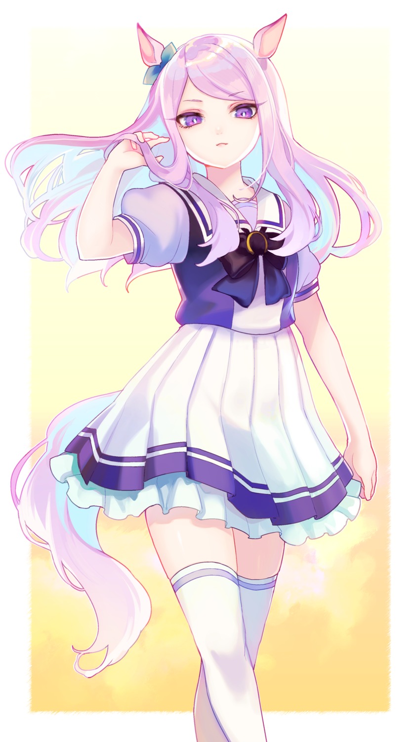 animal_ears, garan_co, mejiro_mcqueen_(umamusume), seifuku, tail, thighhighs, uma_musume_pretty_derby