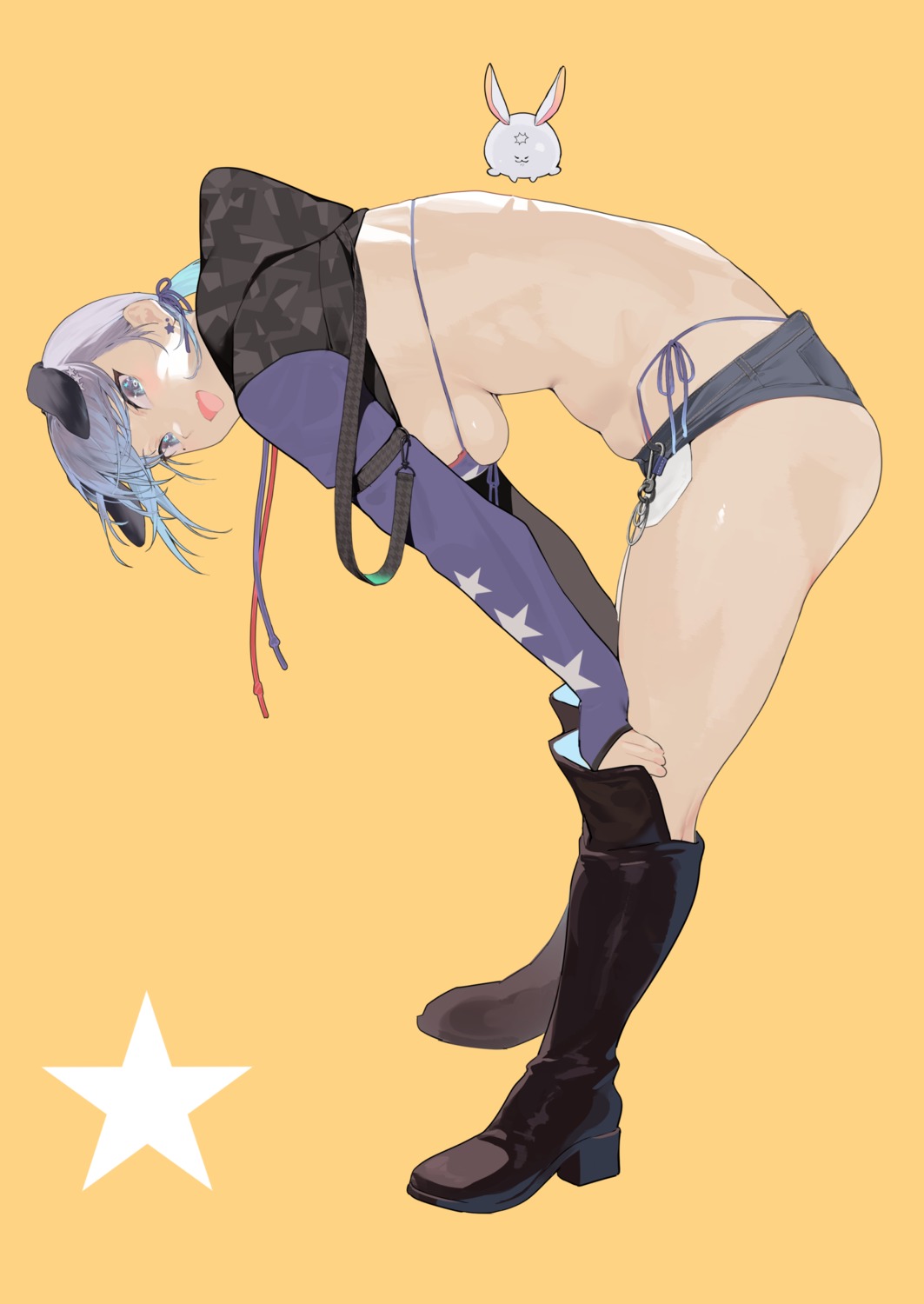 animal_ears, bikini, heels, iku_(ikuchan_kaoru), swimsuits, underboob