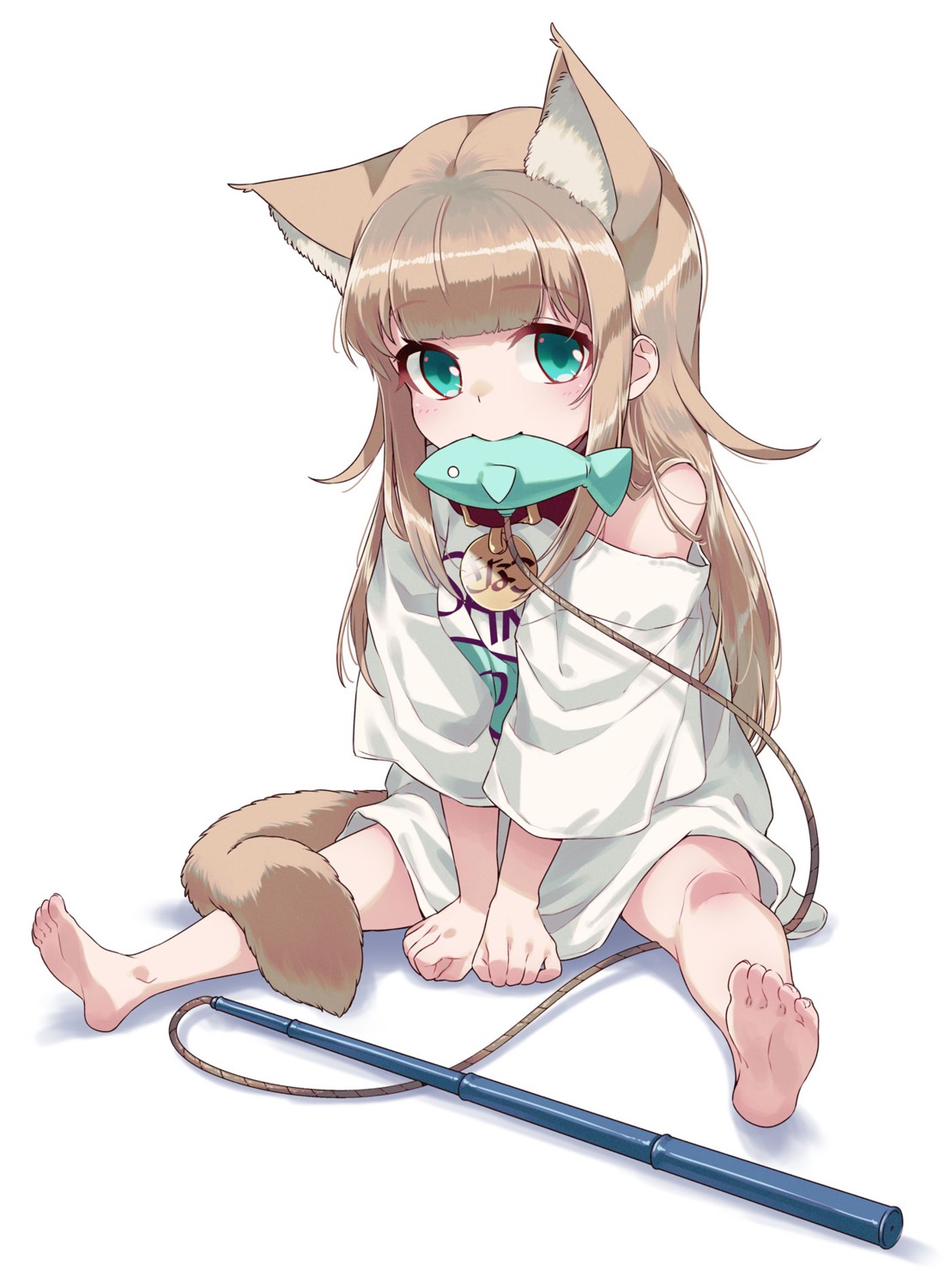 40hara, animal_ears, feet, kinako_(40hara), nekomimi, tail