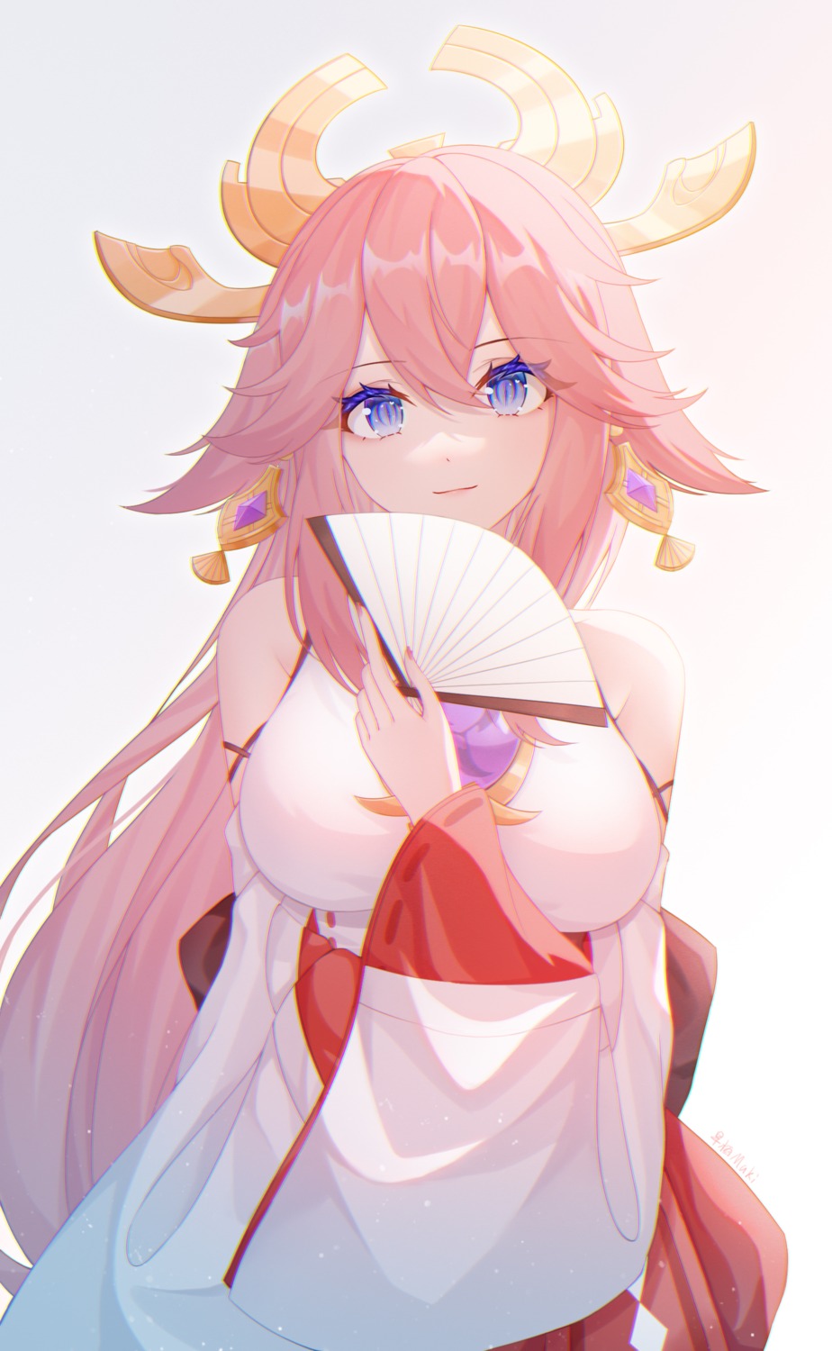 animal_ears, genshin_impact, japanese_clothes, kitsune, makix, yae_miko